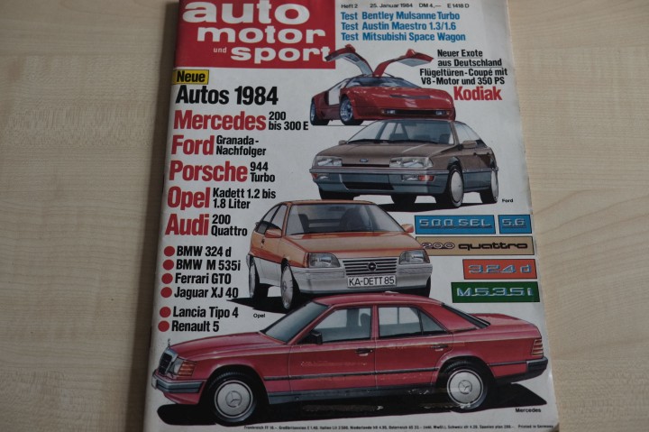 Deckblatt Auto Motor und Sport (02/1984)